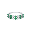 Double Round Emerald & Diamond Band