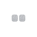 Baguette & Round Illusion Diamond Studs