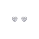 Heart Illusion Diamond Studs