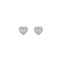 Heart Illusion Diamond Studs