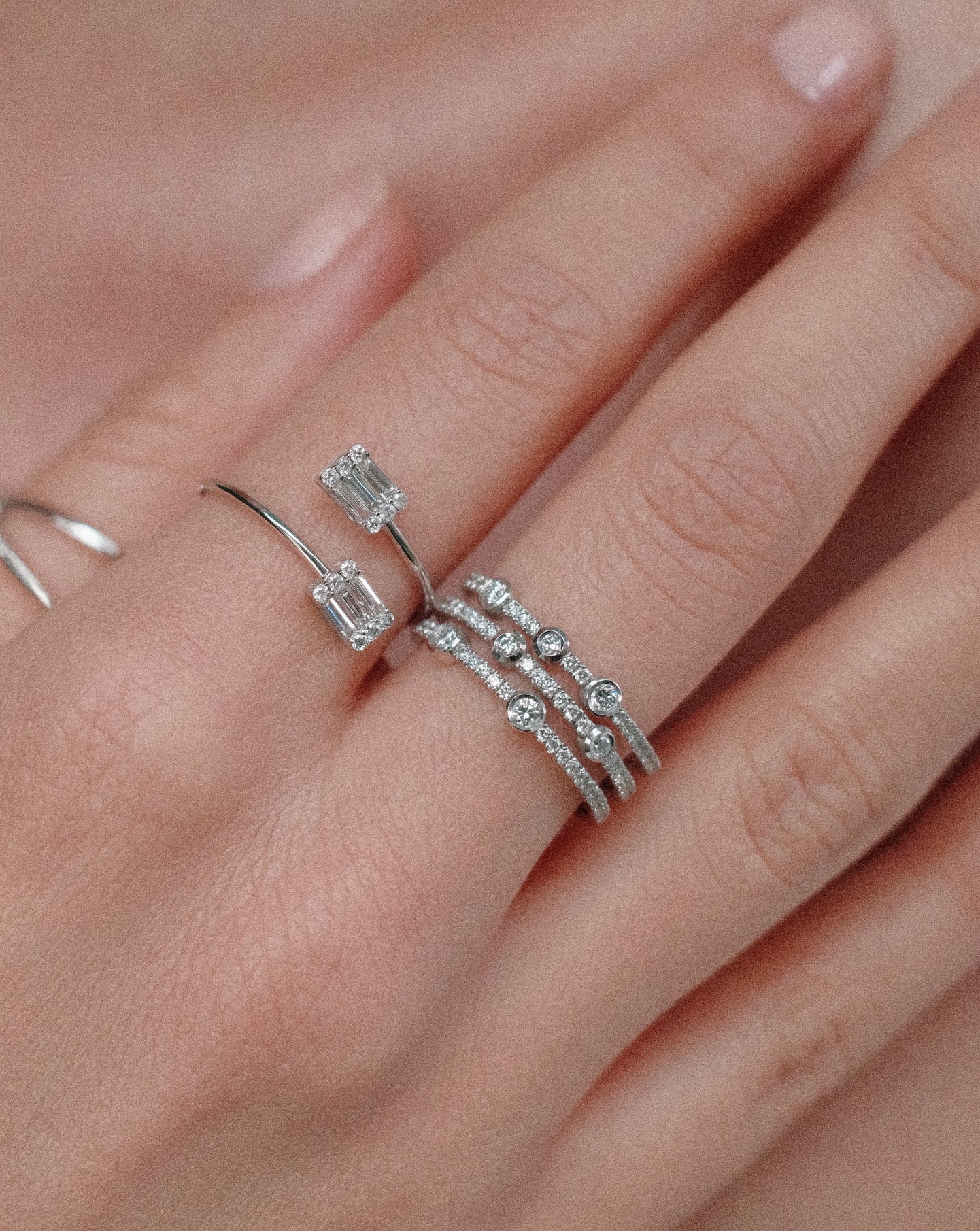 Emerald Cut Double Illusion Diamond Ring