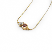 Round & Pear Bracelet – Orange Sapphire & Diamond