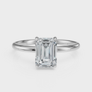 Emerald Cut Solitaire Ring – Diamond