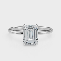 Emerald Cut Solitaire Ring – Diamond