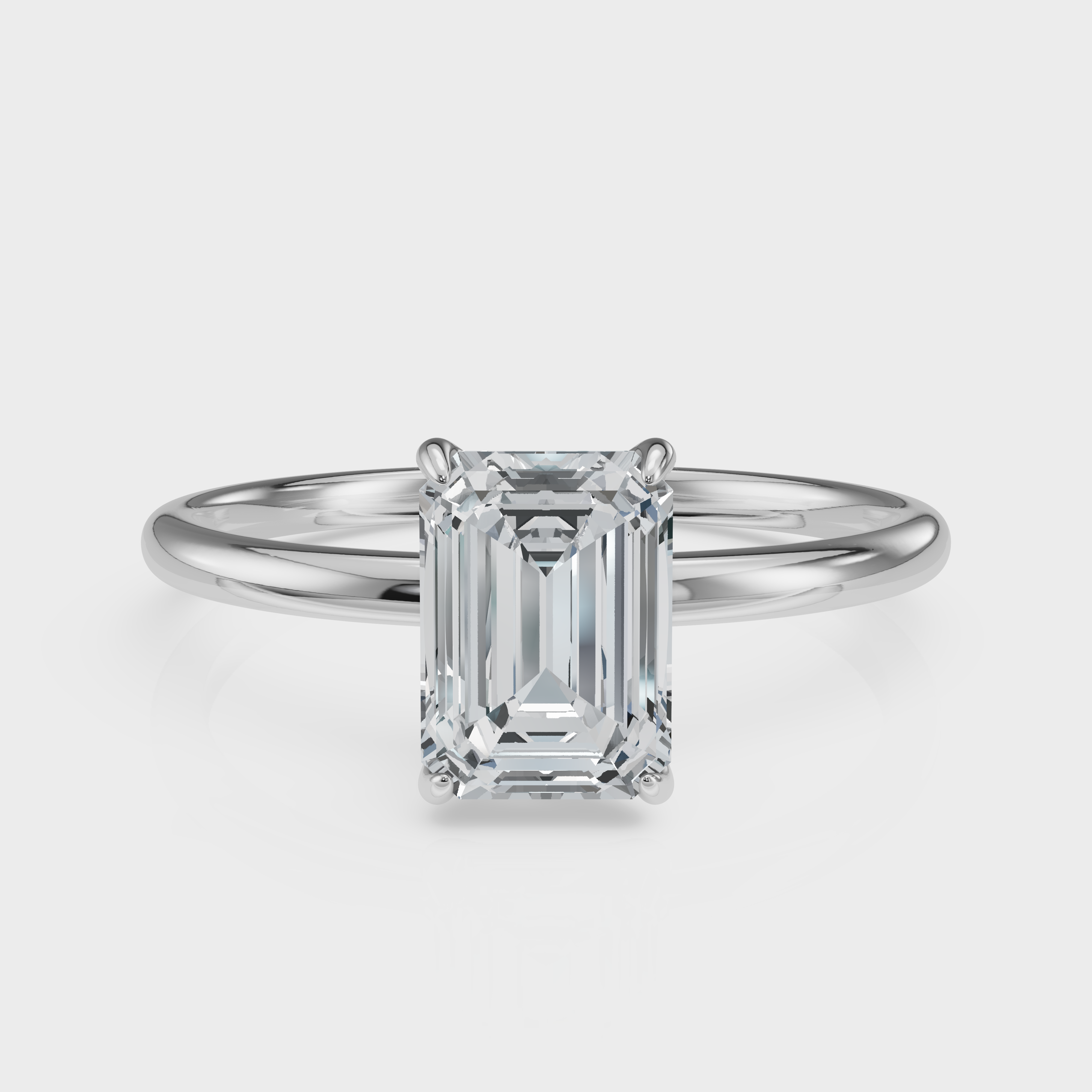 Emerald Cut Solitaire Ring – Diamond