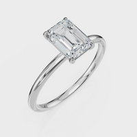 Emerald Cut Solitaire Ring – Diamond