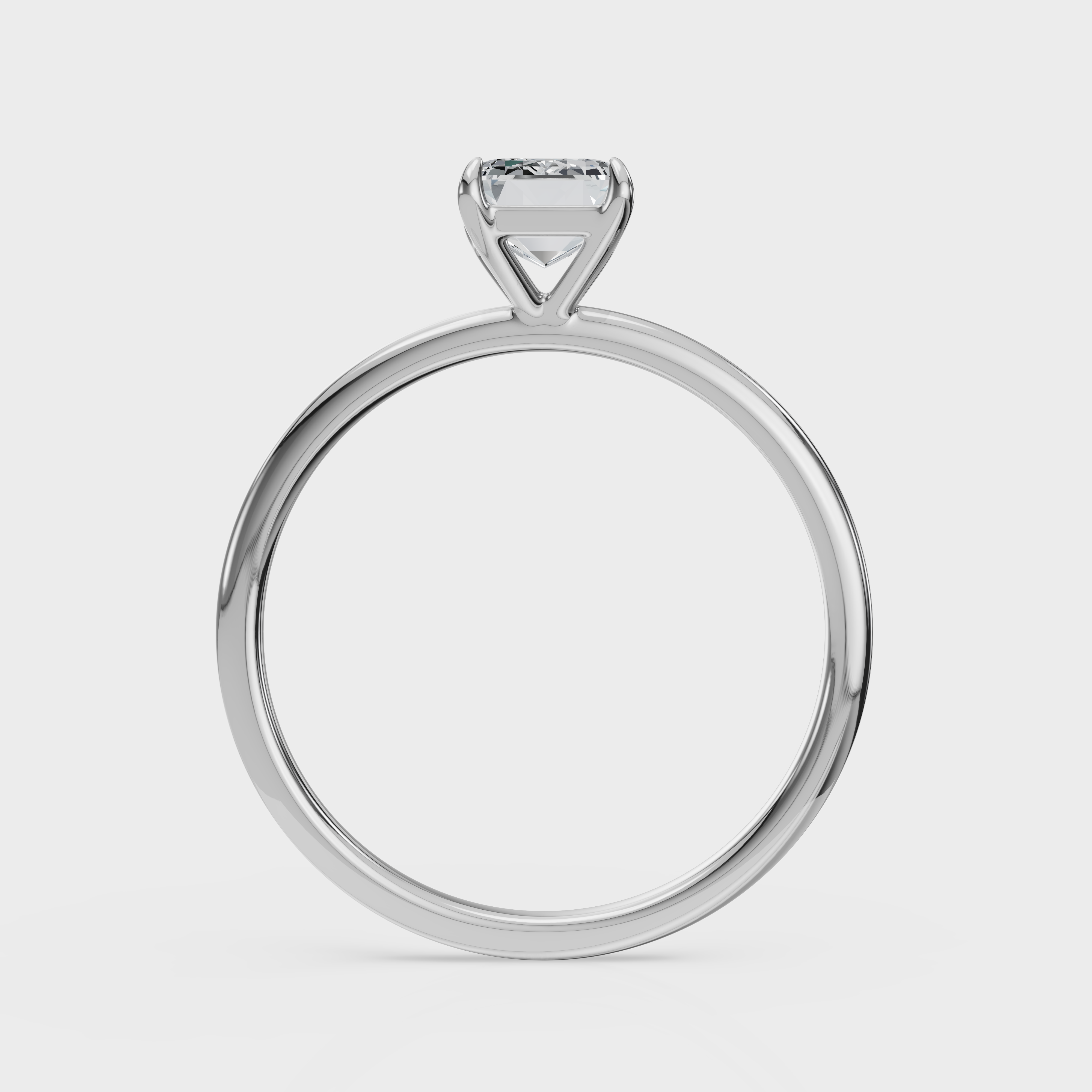 Emerald Cut Solitaire Ring – Diamond