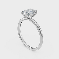 Emerald Cut Solitaire Ring – Diamond