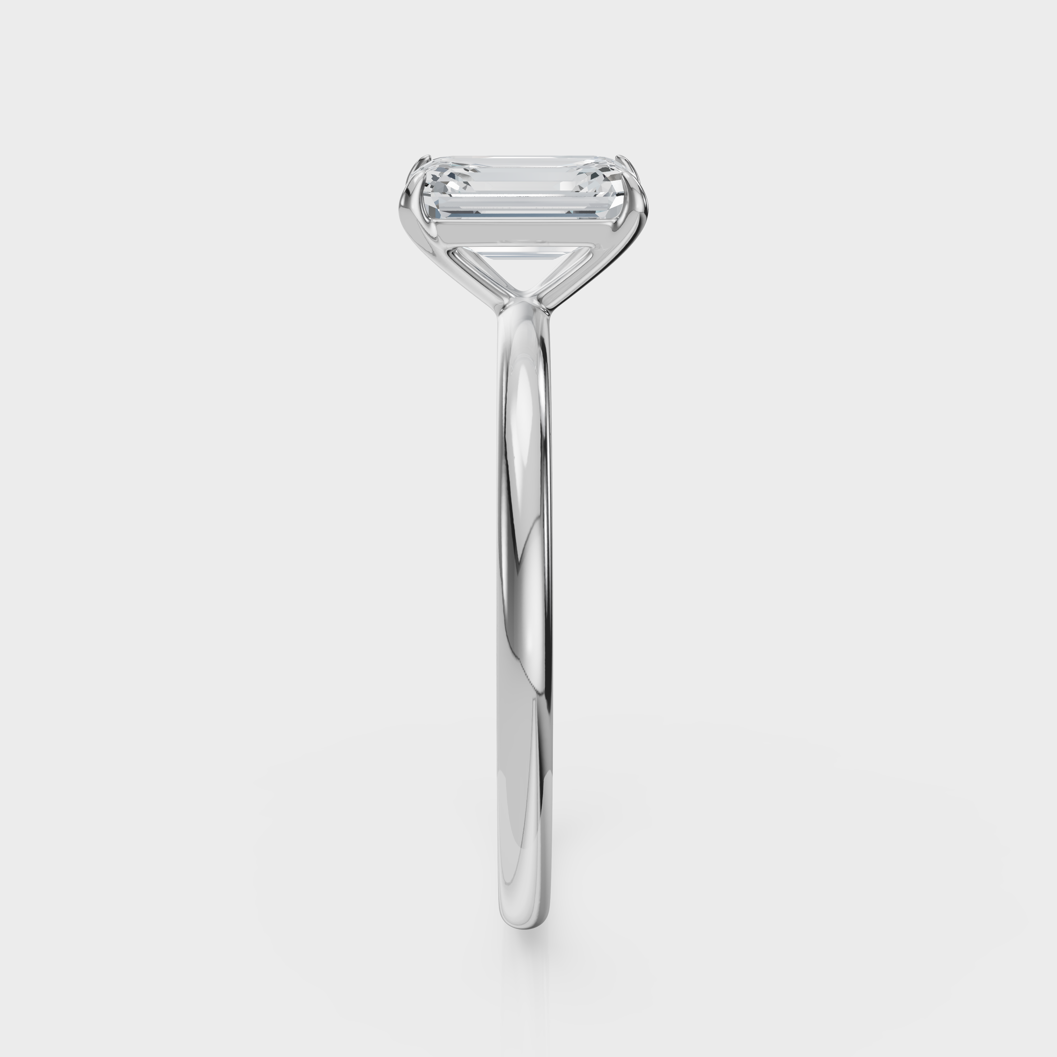 Emerald Cut Solitaire Ring – Diamond