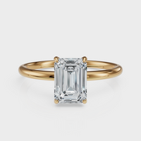 Emerald Cut Solitaire Ring – Diamond