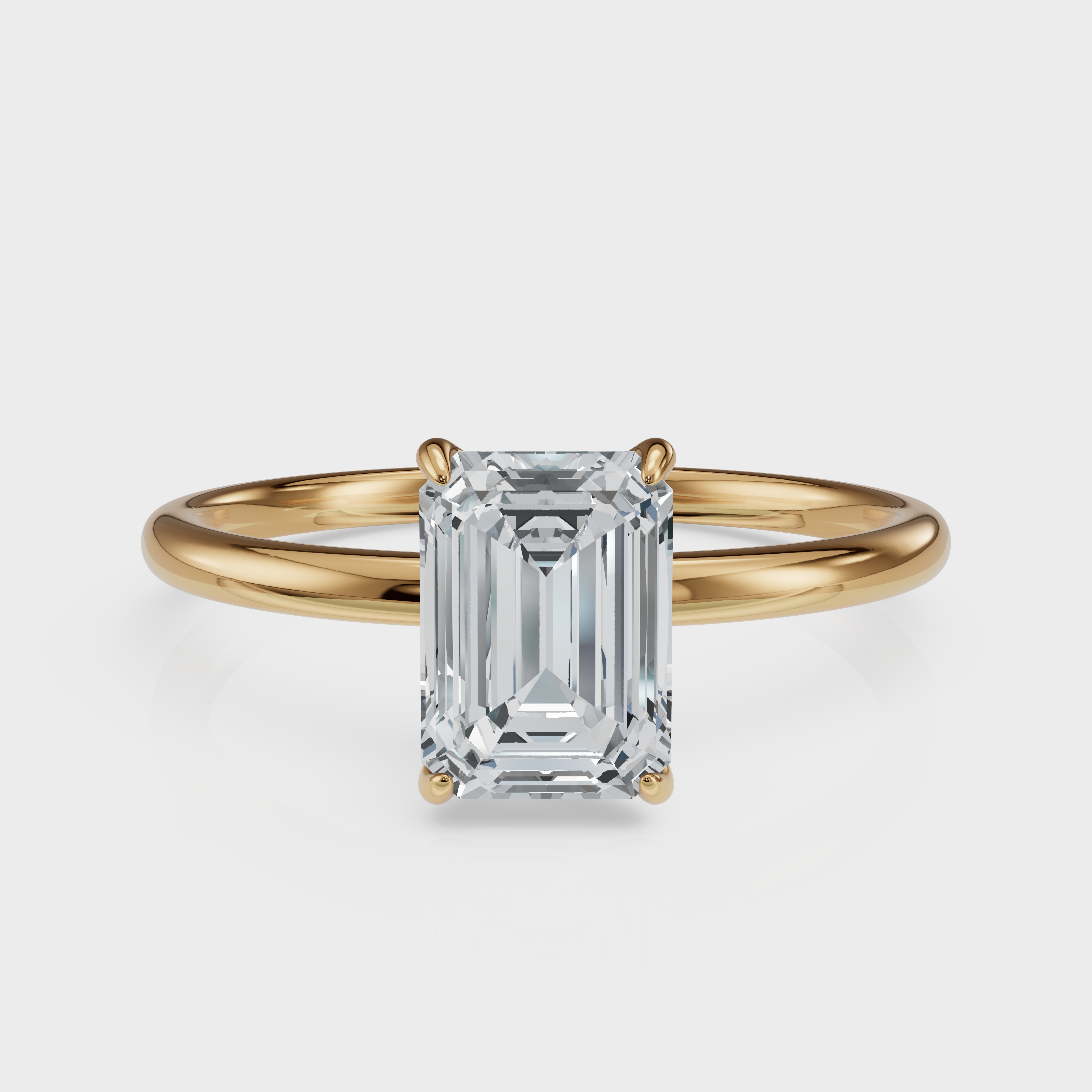 Emerald Cut Solitaire Ring – Diamond