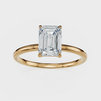 Emerald Cut Solitaire Ring – Diamond