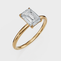 Emerald Cut Solitaire Ring – Diamond