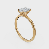 Emerald Cut Solitaire Ring – Diamond