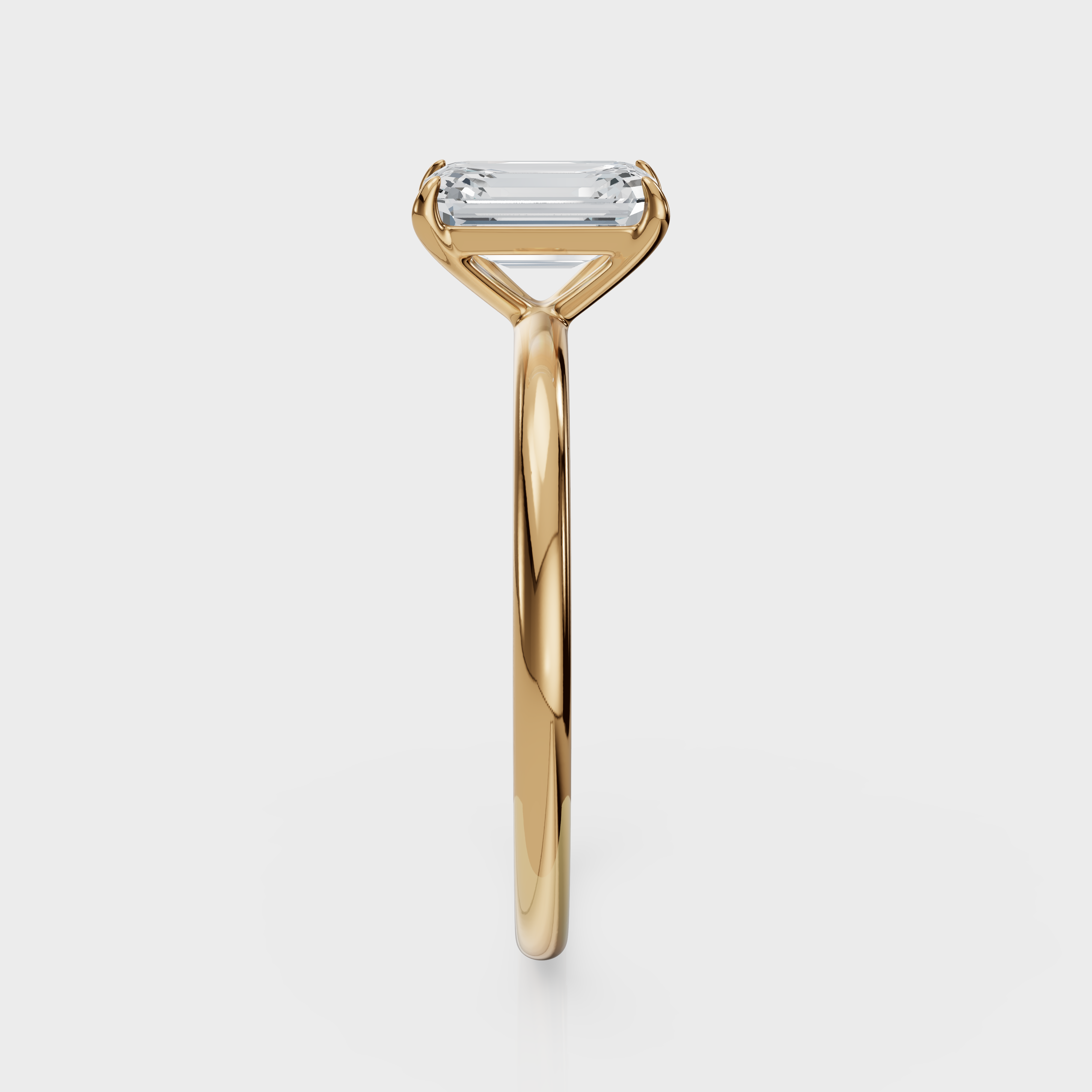Emerald Cut Solitaire Ring – Diamond