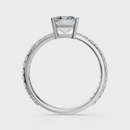 Emerald Cut with Pavé Band Ring – Diamonds