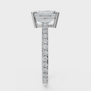 Emerald Cut with Pavé Band Ring – Diamonds