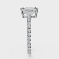 Emerald Cut with Pavé Band Ring – Diamonds