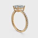Emerald Cut with Pavé Band Ring – Diamonds