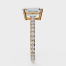 Emerald Cut with Pavé Band Ring – Diamonds