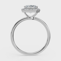 Emerald Cut Halo Ring – Diamonds