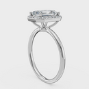 Emerald Cut Halo Ring – Diamonds