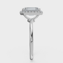 Emerald Cut Halo Ring – Diamonds