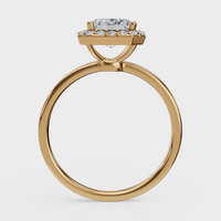 Emerald Cut Halo Ring – Diamonds