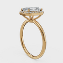 Emerald Cut Halo Ring – Diamonds