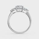 Emerald Cut with Pear Side Stones Ring – Diamonds