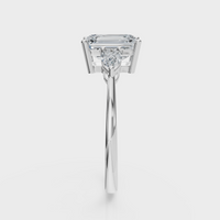 Emerald Cut with Pear Side Stones Ring – Diamonds