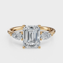 Emerald Cut with Pear Side Stones Ring – Diamonds