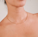 Half Paperclip & Half Diamond-Cut Necklace