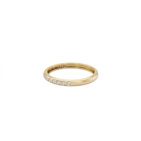 Flush Set Diamond Thin Ring
