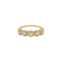 Yellow Diamond with White Diamond Halo Band