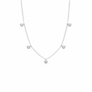 5 Round Diamond Bezel Necklace