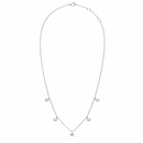 5 Round Diamond Bezel Necklace
