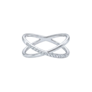 Half Diamonds X Ring White Gold