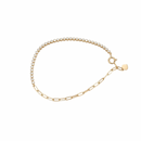 Half Paper Clip & Half Diamond Tennis Bracelet