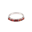 Red Sapphires Baguette Ring