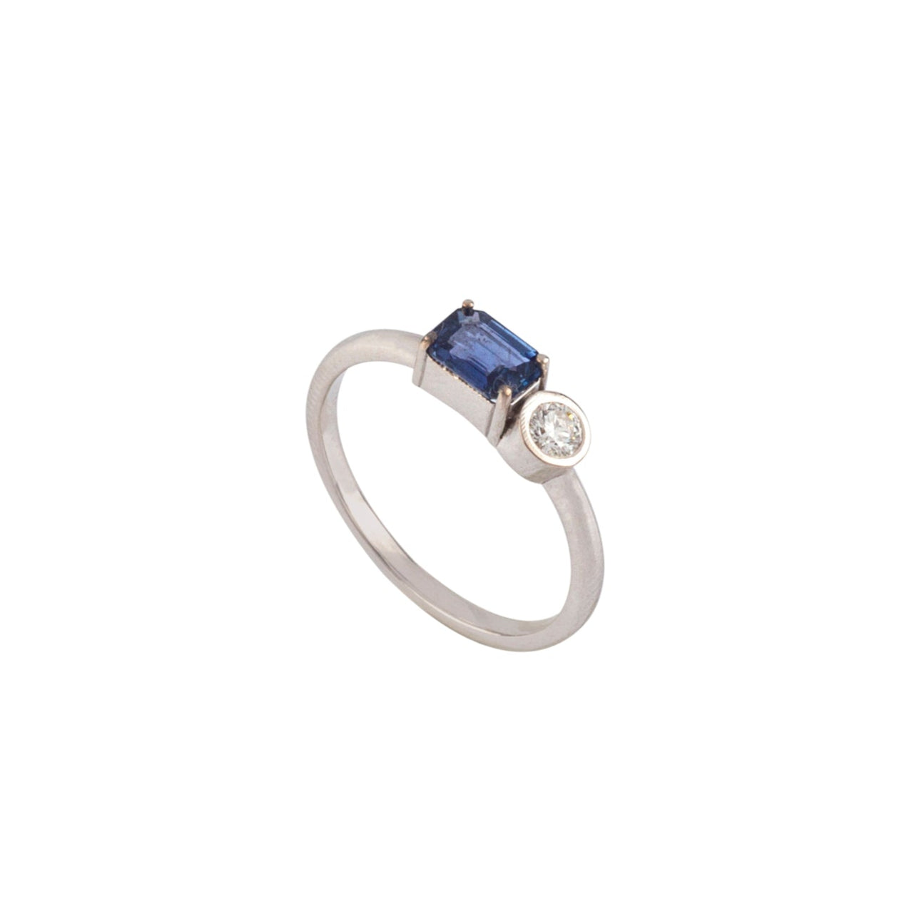 Baguette Sapphire & Diamond Ring