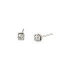 Round Sparkling Studs – Diamonds in White Gold