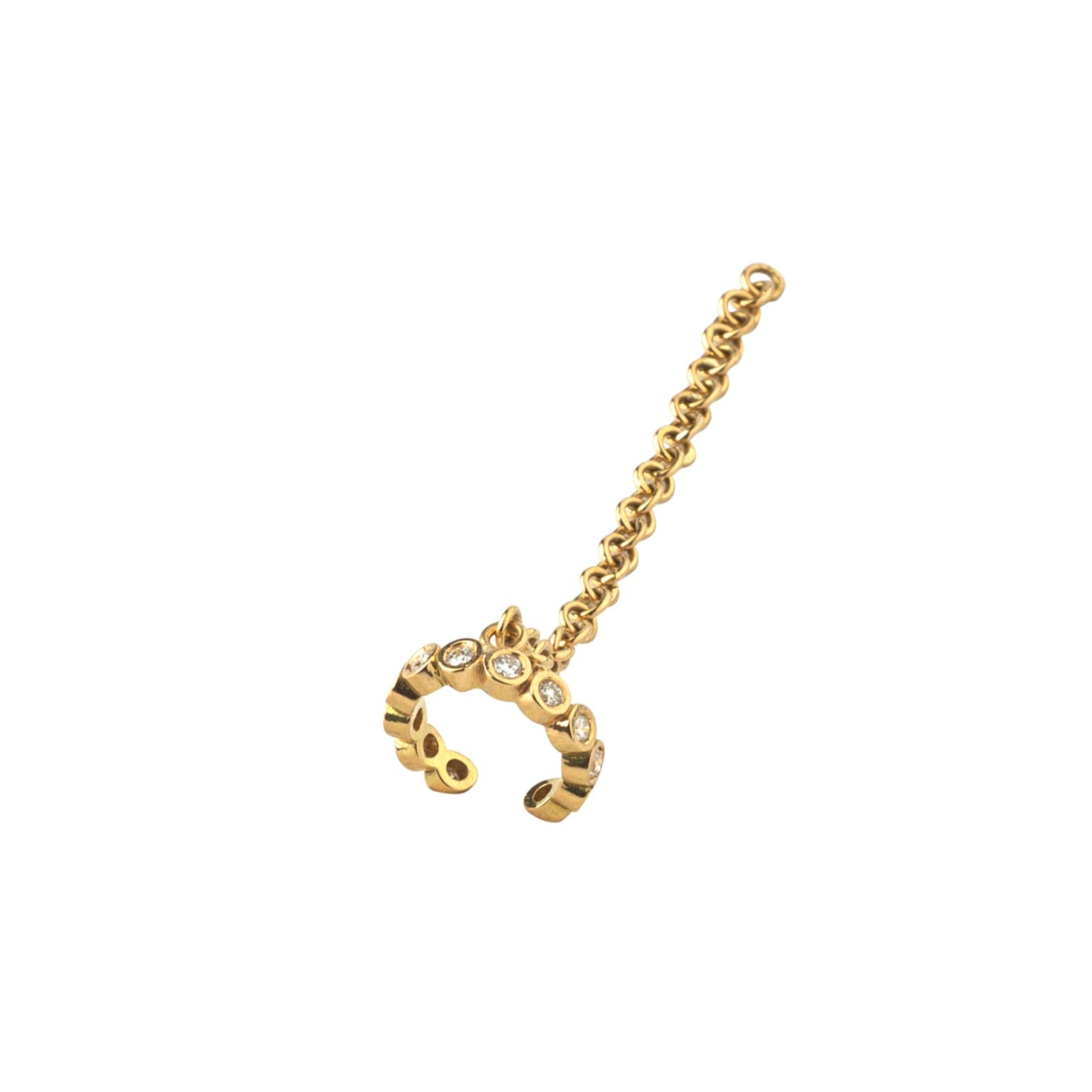Chain Earcuff – Yellow Gold & Diamonds