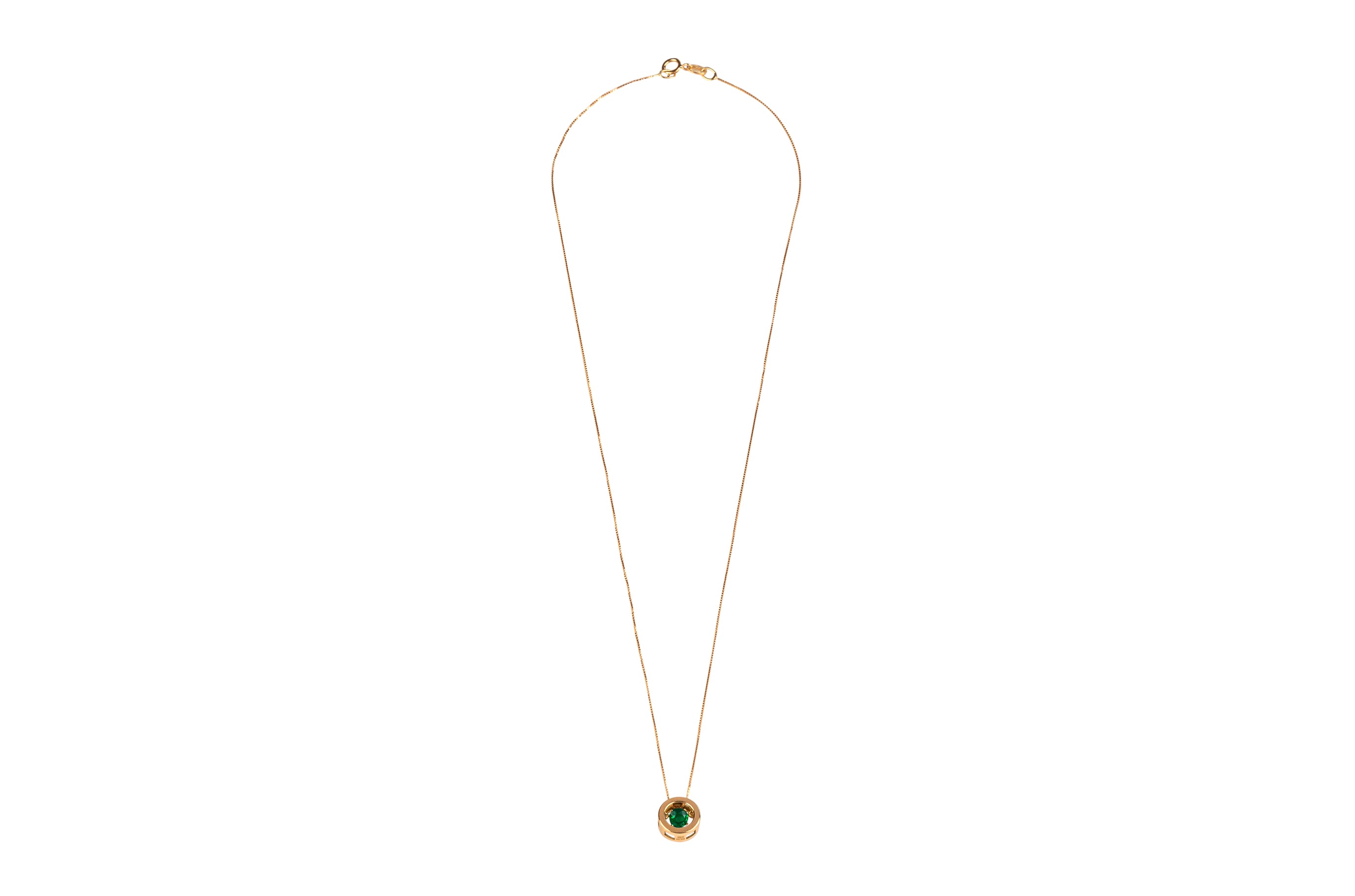 Floating Emerald Necklace