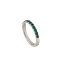 Emerald Band Ring In White Gold