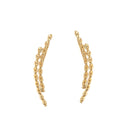 Climber Twisted Earrings - Yellow Gold
