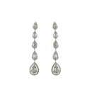 Long Diamond Pear Earrings