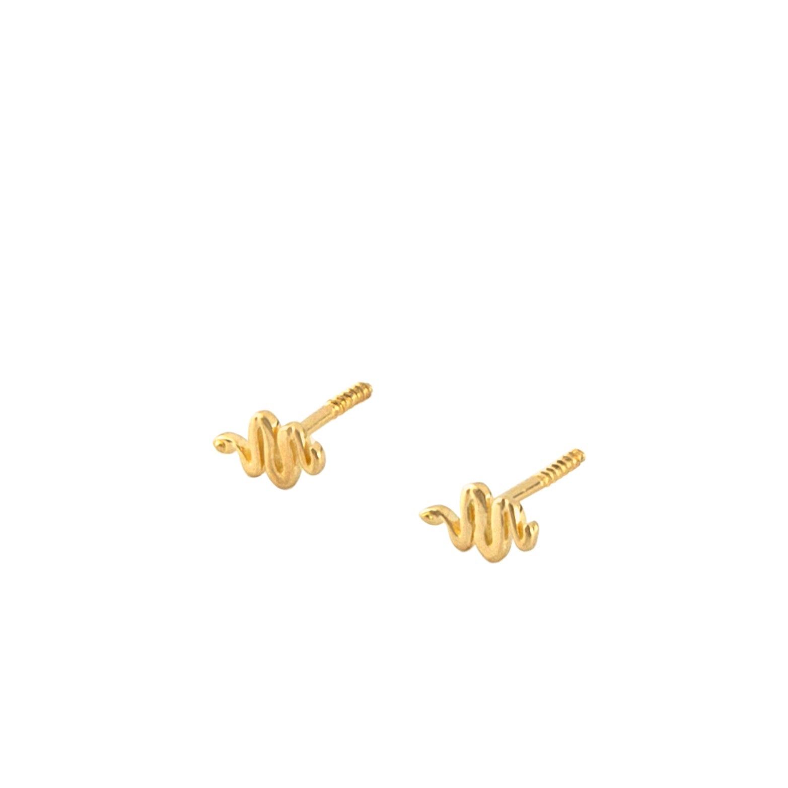Mini Snake Gold Earrings