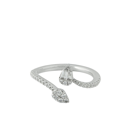 Double Pear Diamond Ring