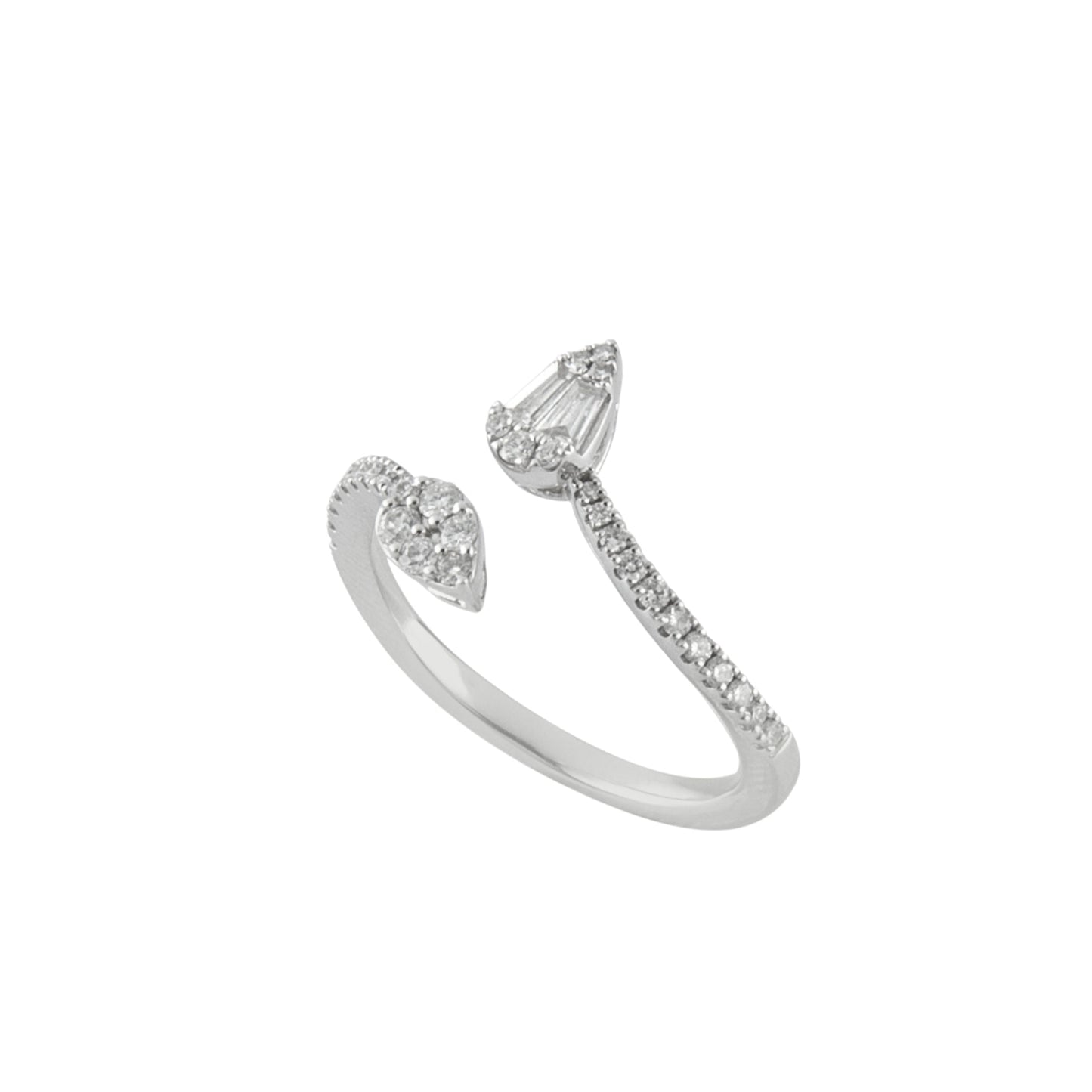 Double Pear Diamond Ring